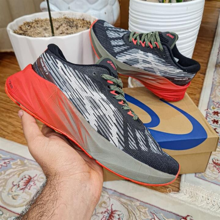 کفش  و کتونی رانینگ و پیاده روی اسیکس نوا بلاست ویتنام مستر کوالیتی مشکی قرمز asics nova blast 2022